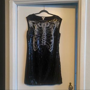 Sequined Skeleton Cocktail Dress
